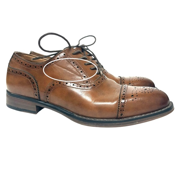 Madden By Steve Madden Japlin Cap Toe Oxford Lace Up Brown Dress Shoes 8 Office - Picture 2 of 11